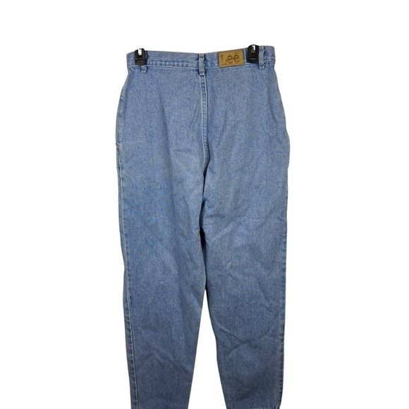 Vintage Lee High Rise Light Wash Tapered Mom Jeans Waist 29" Size 12 Med - Picture 2 of 10